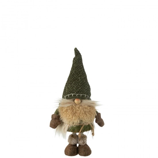 J Line Gnome Knit Textile Green Large gnomes goblins.