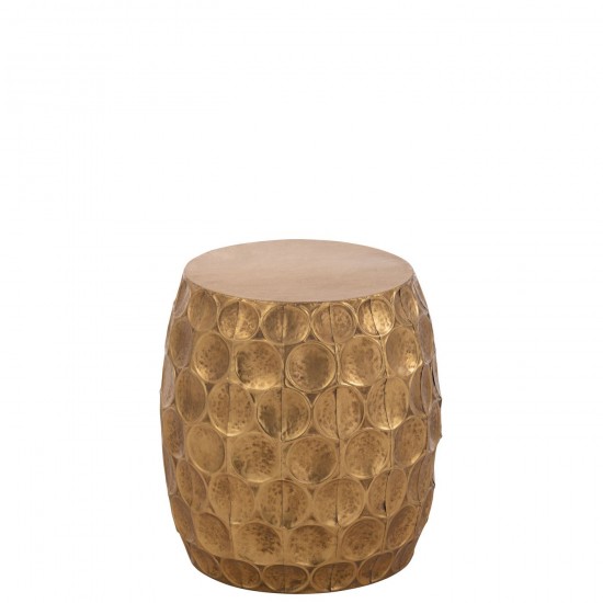 Jline Hocker Panorama Metall Gold runde hockern taburetts taburete.