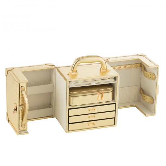 J Line Jewellery Case With Handle Artificial Leather Gold Jewellery holder jewellery holders Jewellery box Jewellery boxes.