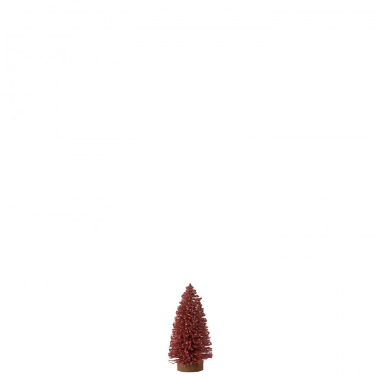 Jline Kerstboom Decoratief Bessen Plastiek Rood Small.