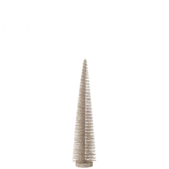 Jline Kerstboom Decoratief Glitter Plastiek Greige Medium.
