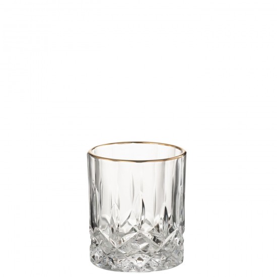 J Line Glass Franco Glass Gold Transparent drinking glasses.