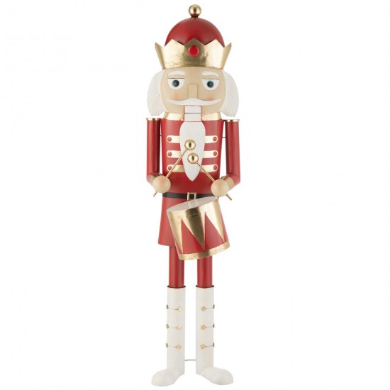 Jline Nussknacker Trommel Eisen Rot Gold Large Menschen.