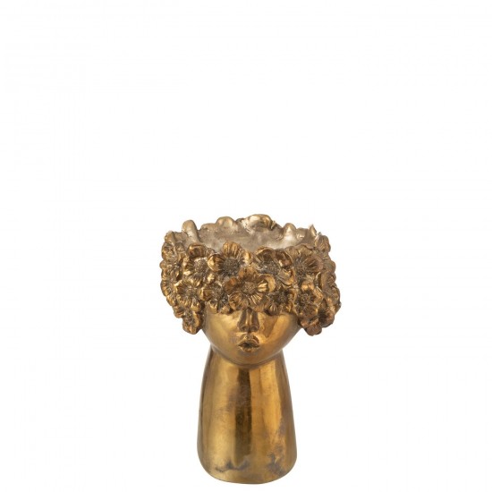 Jline Übertopf Nebu Poly Gold Small blumentopf blumentoepfe blumenhalter.