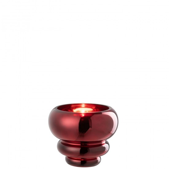 J Line Tealight Holder Vase Julia Glass Dark Red large vases Tall vases High vases.