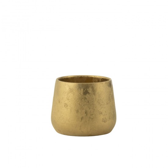 J Line Flowerpot Round Ceramic Gold Large flowerpots.