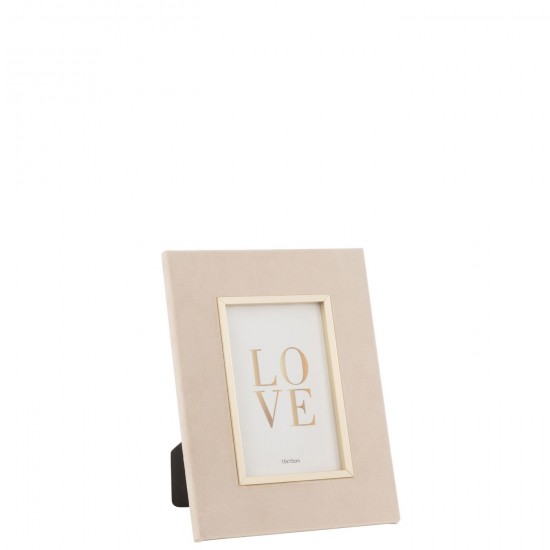 J Line Photo Frame Dita Velvet Beige Small single photo frames.