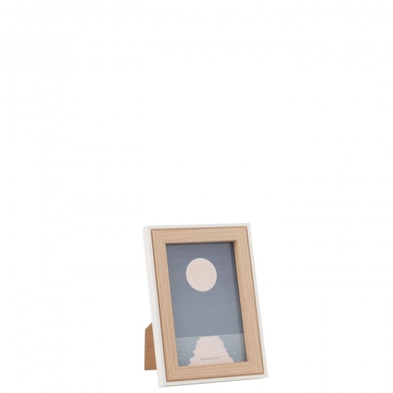 J Line Photo Frame Chloe Mdf Natural White Small single photo frames.
