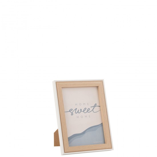 J Line Photo Frame Chloe Mdf Natural White Medium single photo frames.