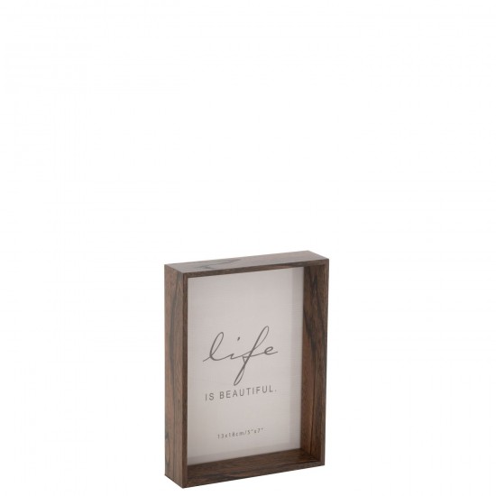 J Line Photo Frame Moira Mdf Brown Medium single photo frames.