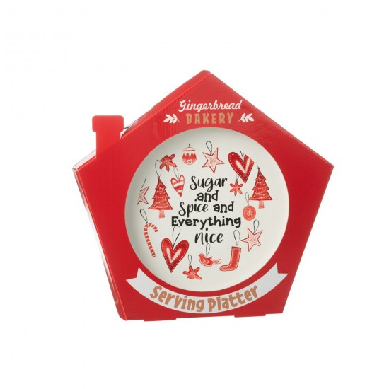 Jline Plato Redondo Ceramica Rojo.