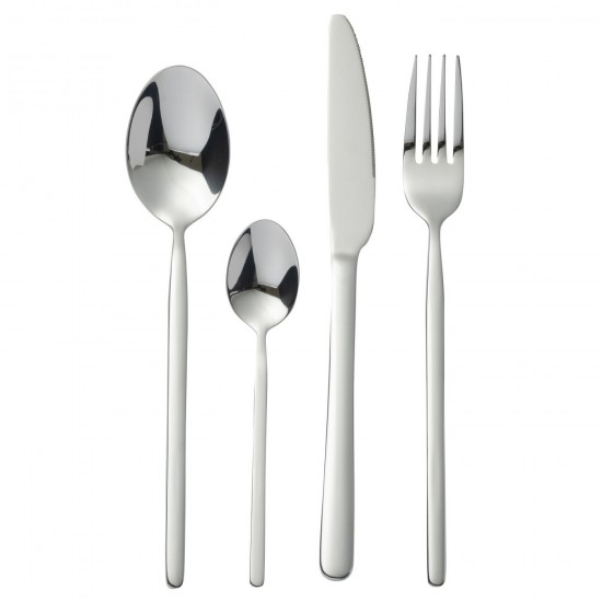 J Line Box Cutlery B 24 Pieces Stainless Steel Shiny Silver cutlery.