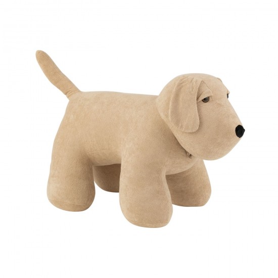 Jline Deurstop Hond Bouclé Beige.