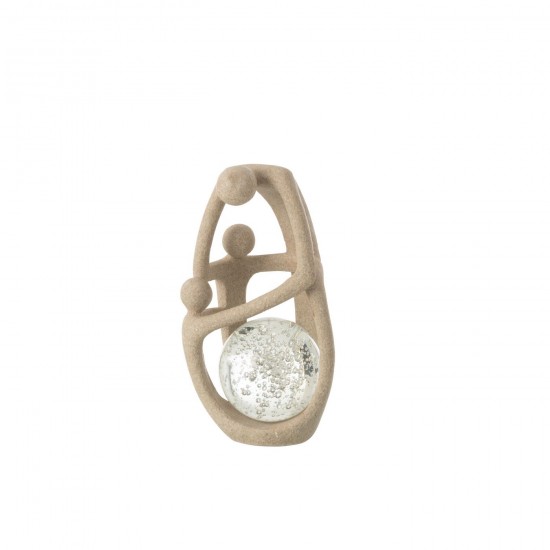 Jline Paar Kugel Resine Kristal Beige paar duo liebespaar.