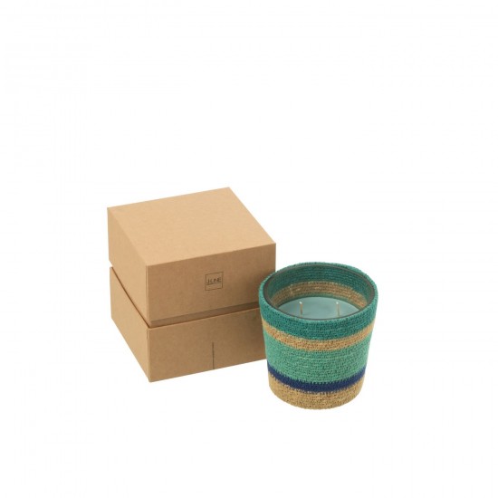 J Line Scented Candle Basket Wax Azure Small 45Hours scented candles.