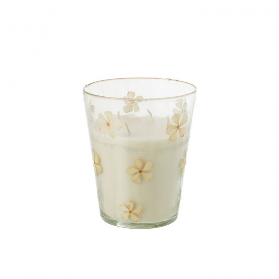 Jline Duftkerze Blum Glas Transparent Large 75 Stunden aroma kerzen.