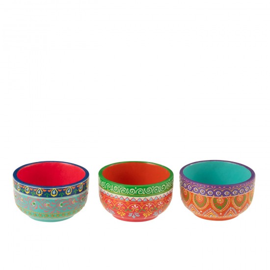 J Line Box Of 3 Bowls Mumbai Terracotta Mix bowls.