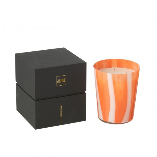 J Line Scented Candle Noa Lines Orange Medium 68Hours scented candles.