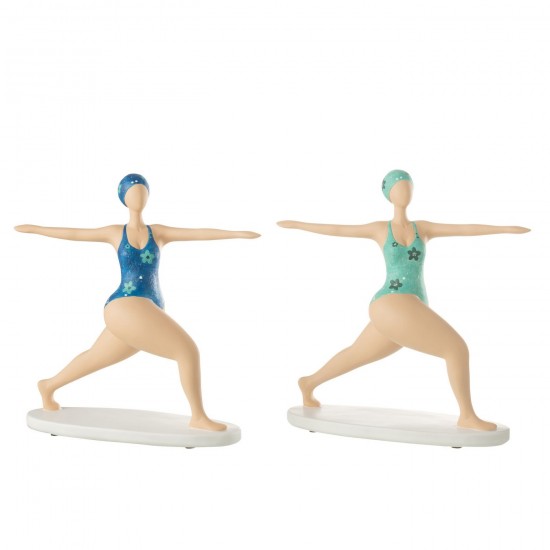 Jline Vrouw Yoga Stretch Polyresin Mix Assortiment Van 2.