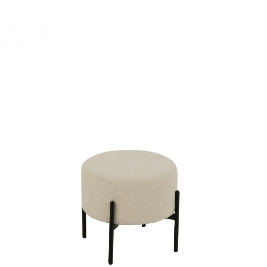 J Line 50849 kruk stool round Moebel Landelijke stijl Meubels Meubelen taburete Voetbankje Landelijke Kruk Taboeretten Taburet.