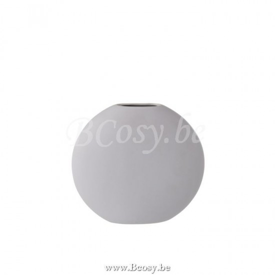 Jline Vaas Rond Plat Keramiek Licht Paars.