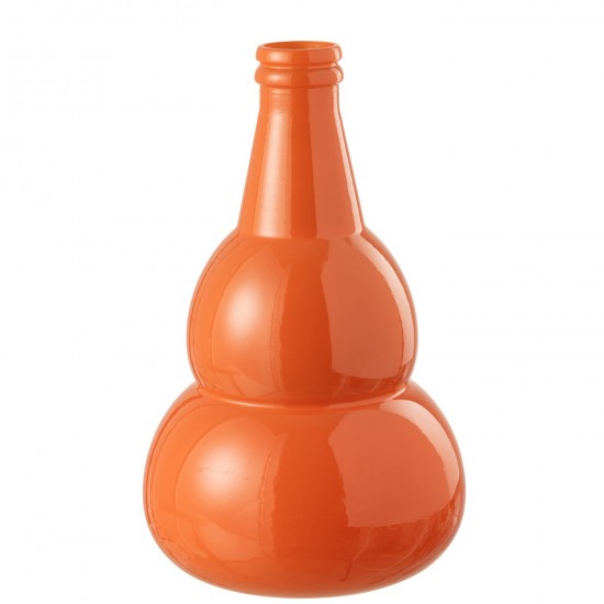 J Line Vase Cocoon Glass Orange Vase Cocoon Glass Orange.