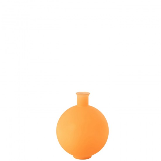 Jline Vase Ball Glass Neon Orange Large.