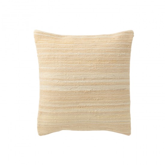 J Line Cushion Breeze Stripes Recycled Cotton Cream Salmon cushion.