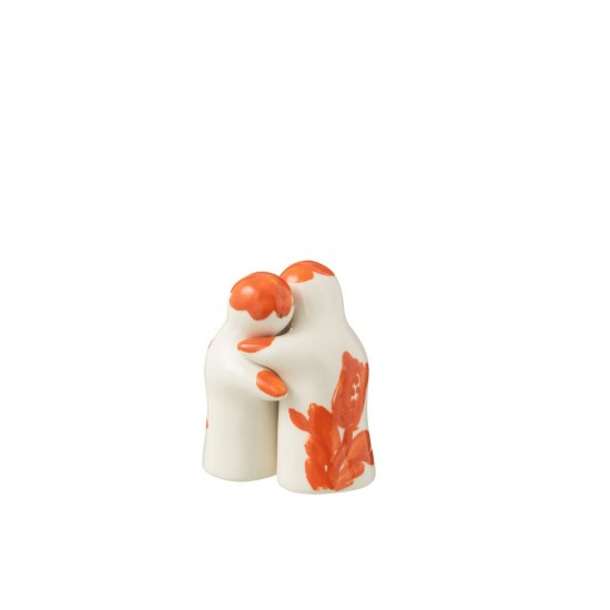 Jline Salt Pepper Granada Ceramic White Orange Geschirrserie essgeschirr.