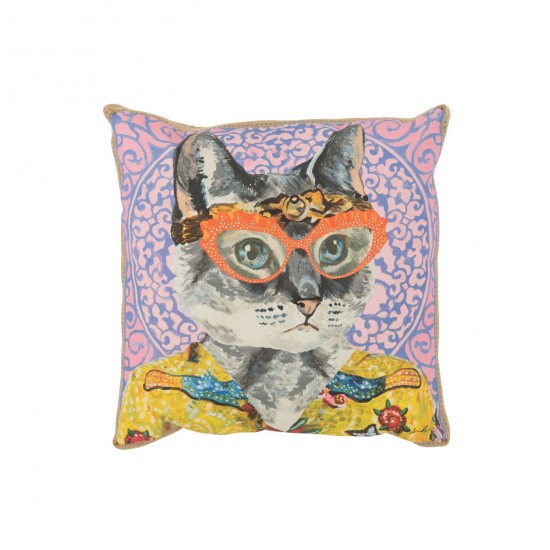 Jline Kissen Katze Popart Polyester Leinen Mix kissen.