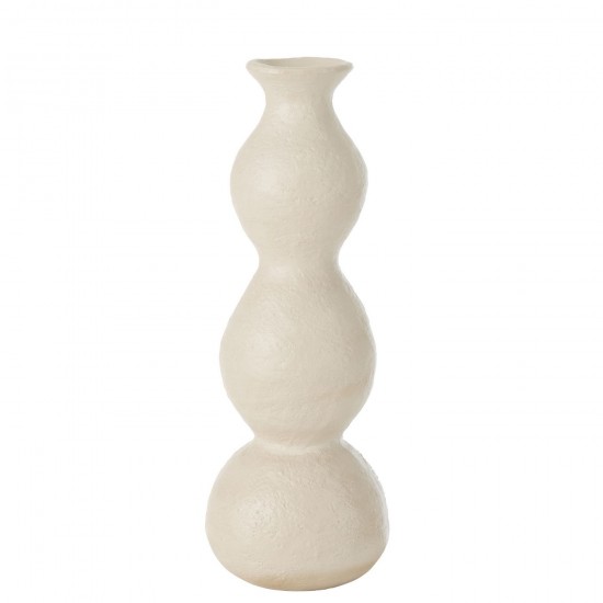 J Line Candleholder Olina Ceramic Cream Large candleholders candle holders candlesticks.
