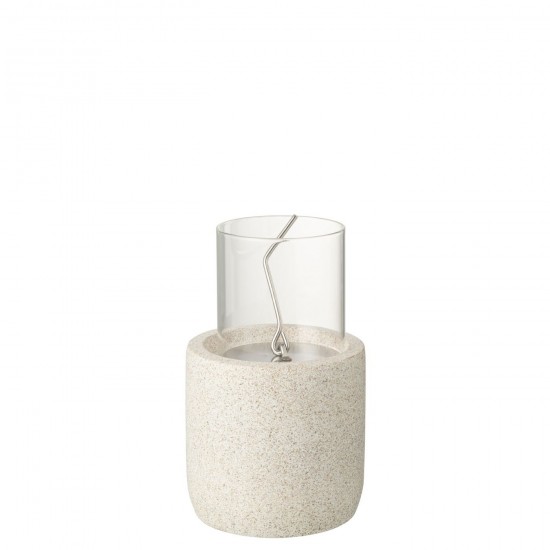J Line Fire Pit Round Cement Grey oil lamp oil lamps.