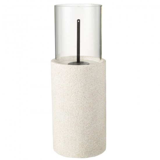 J Line Fire Pit Column Mgo Grey oil lamp oil lamps.