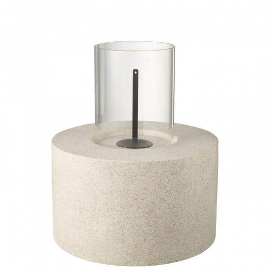 J Line Fire Pit Round Mgo Grey oil lamp oil lamps.