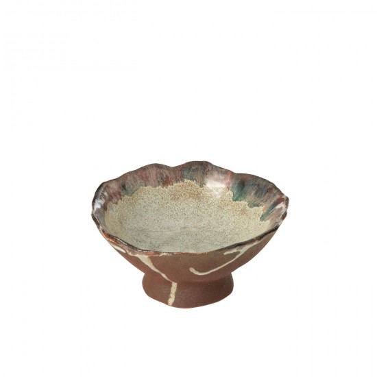 J Line Tray Decorative Naga Ceramic Rusty Brown Small wooden plates.