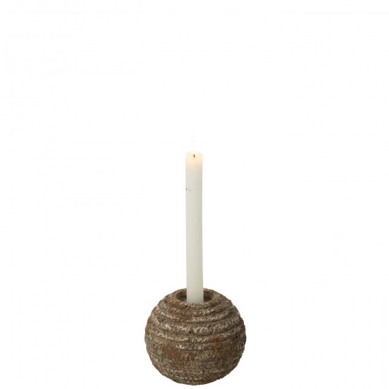 J Line Candleholder Antique Round Cement Small candleholders candle holders candlesticks.