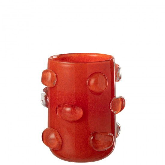 Jline Vaas Aruna Glas Rood Small.