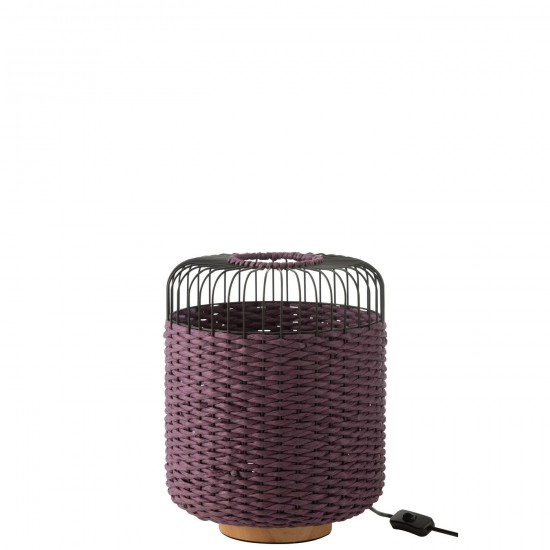 Jline Lampe Metall Lila Birnen Leuchtmittel.