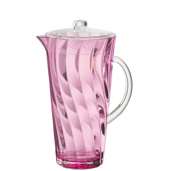J Line Pitcher Wave Plastic Pink jugs ceramic jars with two handles.