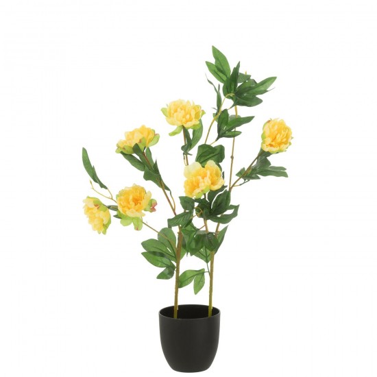 J Line Peony Pot Artificial Yellow peony peonies.