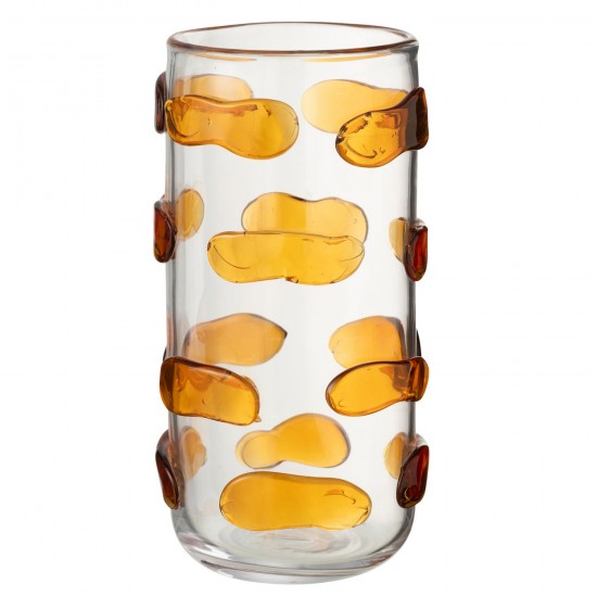 J Line Vase Pebbles Glass Amber Transparent Large large vases Tall vases High vases.