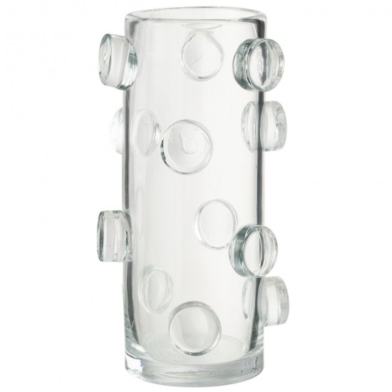 J Line Vase Pebbles Glass Transparent Large large vases Tall vases High vases.