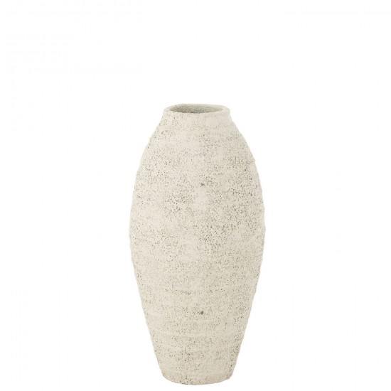 Jline Vase Antique Cement White Small.