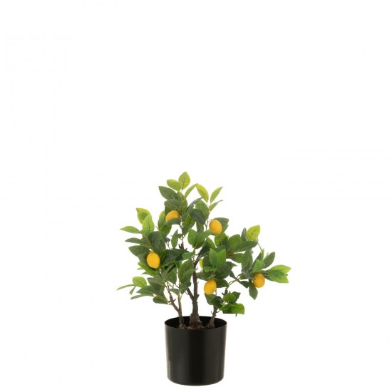 J Line Lemon Tree Pot Artificial Green Small trees.