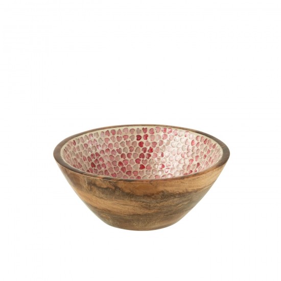 J Line Bowl Heart Mosaic Ma Wd Pk M bowls.