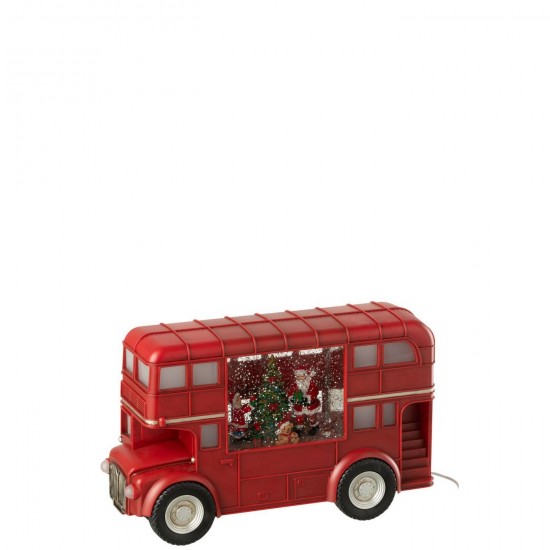 Jline Bus Led Musica Papá Noel Plástico Multicolor.