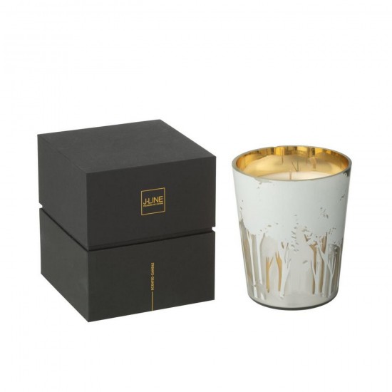 J Line Scented Candle Noa Forest Soya White Gold Colored Medium 68H scented candles.