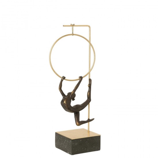 J Line Gymnast Hoop Alpha Resin Black Gold Colored gymnasts.