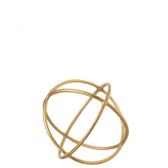 J Line Ball Sculpture Aluminium Gold Colored Large balls.