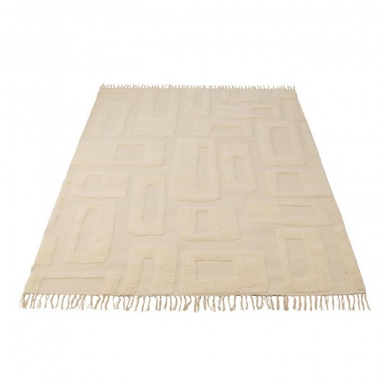 J Line Rug Abstract Lines Wool Ecru carpets.